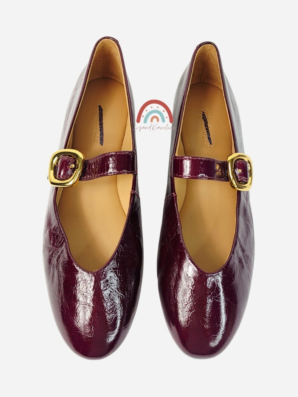New! Madewell The Remy Mary Jane Flat in Leather Deep Plum 7 - Picture 9 of 15